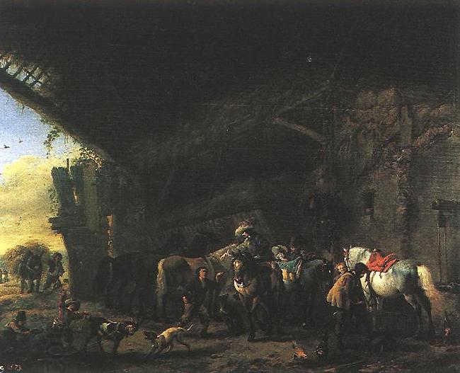 WOUWERMAN, Philips Scene in front of an Inn wet China oil painting art